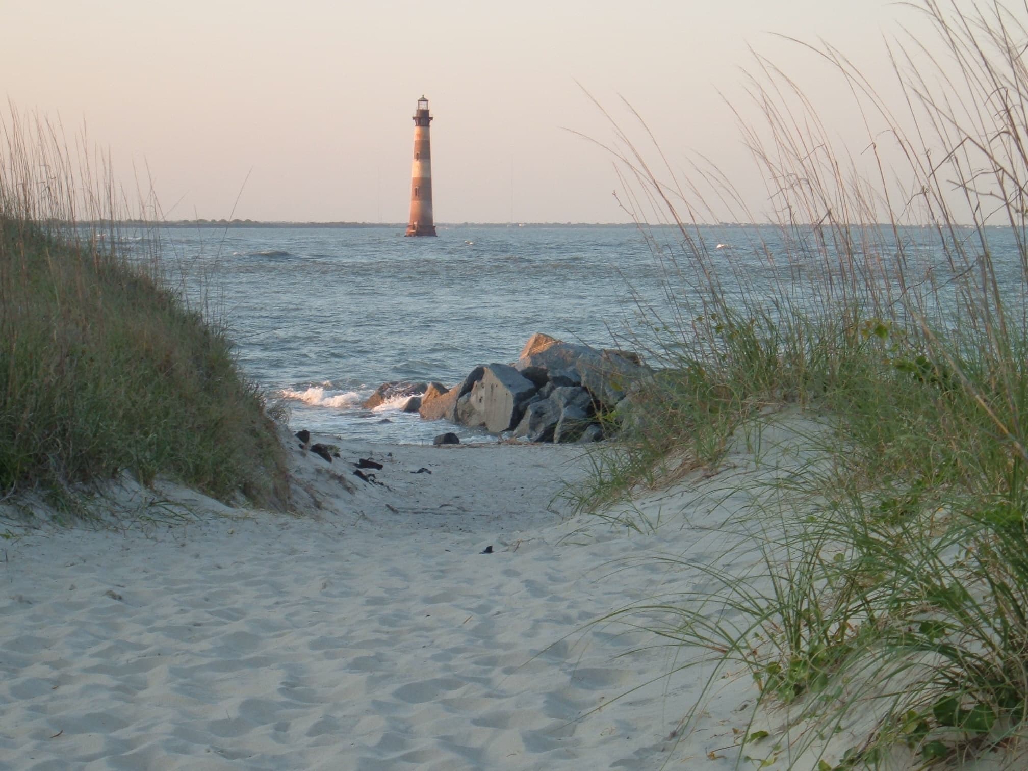 Morris Island Lighthouse from Folly Island